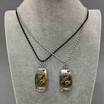 Matching friendship pendants, length 48 cm ±, pendant dimensions 40×20 mm ±