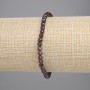 Garnet bracelet with faceted 4mm beads, 18 cm long, elastic
