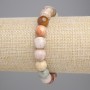 Petrified Coral Bracelet — smooth beads, 10 mm diameter, 18 cm long, stretch
