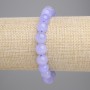Aquamarine Bracelet with Smooth Beads, 10 mm Diameter, 18 cm Length, Elastic