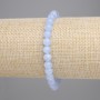 Aquamarine Bracelet with Smooth Round Beads, 6 mm Diameter, 18 cm Length, Stretch