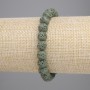 Green volcanic lava bead bracelet, 8 mm diameter, 18 cm length, stretch bracelet