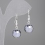 Hematite Earrings, Smooth Ball, 12 mm diameter, 33 mm length