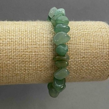 Jade bracelet, faceted beads 10-14×4-8 mm, length 18 cm, stretch