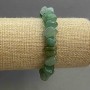 Jade bracelet, faceted beads 10-14×4-8 mm, length 18 cm, stretch