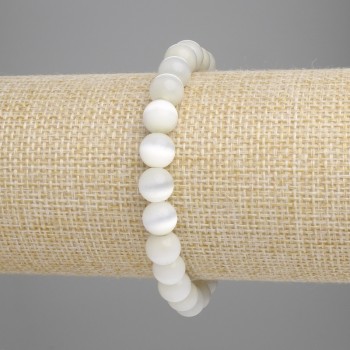 Cat's Eye Bracelet (Synthetic) Smooth Bead, 8 mm diameter, 18 cm length, stretch