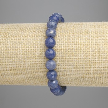 Sponge coral bracelet with smooth 8mm beads, 18 cm length, stretch