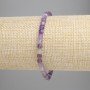 Amethyst Faceted Cube Bracelet, diameter 4x4 mm, length 18 cm, stretch