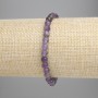 Bracelet with Faceted Amethyst Beads, 5 mm diameter, 18 cm length, stretch