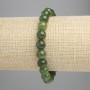 Jadeite Bracelet with Smooth Beads, 8mm Diameter ± (Stretch), Length 18 cm