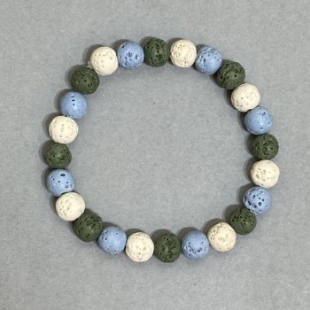 Браслет вулканічна Лава кулька 8мм+-, довжина 18см+- стрейч