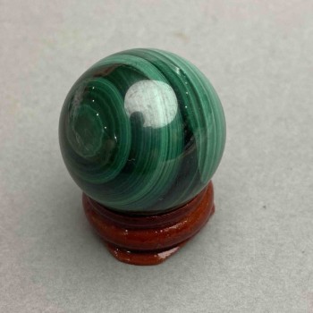 Malachite souvenir sphere, diameter 29 mm