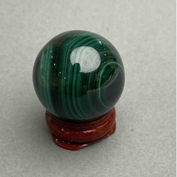 Malachite souvenir sphere, diameter 30 mm, approx. 58 g