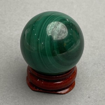 Malachite souvenir sphere, diameter 29 mm ± weight 57 g