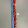 Natural Coral Beads - Faceted Assortment, Diameters 12×10 to 30×12 mm, approx. weight 261 g, length 40 cm on thread
