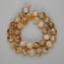 Citrine beads, smooth spheres, 12mm diameter, 38cm length on thread