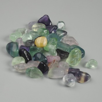 Fluorite natural stone, polished, dimensions: 10-20 × 8-15 × 7-17 mm ± (assorted sizes) (Price per 100 g)