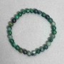 Bracelet with Agate, Malachite, and Jadeite — smooth beads, 6mm diameter, 18 cm length, stretchy