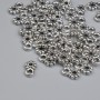Bail findings, silver color, 6.5×4 mm diameter, 1.3 mm hole diameter, packaging 55 pcs