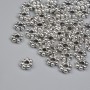 Bead insert findings, silver-tone color, 6 mm bead diameter ±, hole diameter 1.7 mm ±, packaging ~55 pcs
