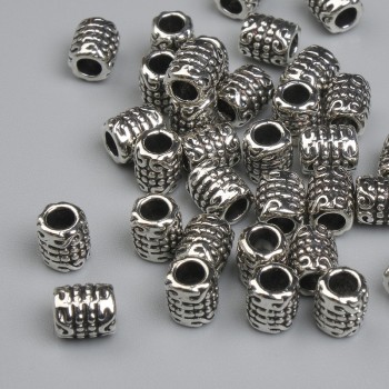 Silver bead insert 6x5 mm