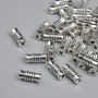 Bead Insert Findings, Silver-tone, 9.5×4 mm, hole 1.5 mm, packaging approx. 27 pcs