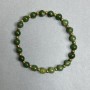 Bracelet with Jadeite beads 6mm ± and Hematite beads 3mm ±, 18 cm length, elastic (stretch)