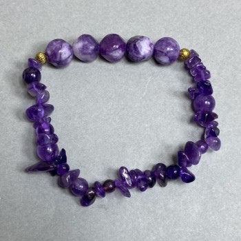 Sugilite and Amethyst Bracelet