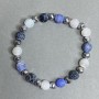 Bracelet with Frosted Agate and Hematite
