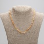 Citrine Necklace with Smooth Beads, 6.5 mm Diameter, 45 cm Length with Clasp