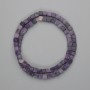 Lepidolite Cube Beads, 4.5 mm, on Thread