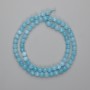 Aquamarine Beads, Faceted Round, 5.5 mm Diameter, 38 cm Strand