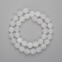Rock crystal beads, faceted ball, 10 mm diameter, 37 cm length on thread