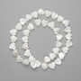 Mother-of-Pearl Heart Beads, 10 mm Diameter, 40 cm Thread Length