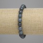 Iolite bracelet with 8mm faceted beads, 18 cm stretch