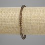 Bracelet with Faceted Smoky Quartz Beads 4mm +/-, length 18 cm +/- stretch