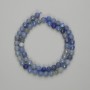 Blue Aventurine Faceted Round Beads 6mm, 37 cm on Thread