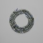 Sapphire Beads Faceted Cubes 4x4 mm, Length approx. 39 cm on Thread