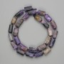 Charoite beads, faceted, 12–14×6, 5–7 mm, length of about 41 cm on thread