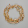 Faceted Citrine Beads 11-15×6-8 mm, approx. 39 cm length, on thread