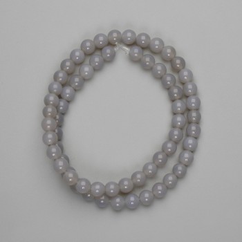 Smoky Agate Beads, Smooth Round 6mm, Length 36 cm ± on Beading Wire