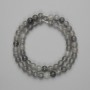 Beads Smoky Agate Smooth Round Bead 7mm, on Thread, Length About 38 cm