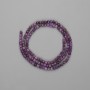 Charoite beads, faceted cube 3x3 mm, approx. 39 cm on thread