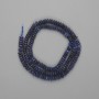 Sapphire beads, faceted rondelle, 4.5×2 mm, length approx. 38 cm on cord