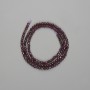 Garnet Beads, Faceted Round 3mm, 38 cm on Thread