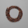 Hessonite beads, faceted cube 4x4mm, length approx. 39 cm, on thread