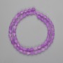 Amethyst beads, faceted grain shape, 6x5 mm +/-, length approx. 38 cm, on thread