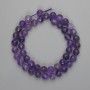 Amethyst faceted round beads 8 mm, length 38 cm +- on thread