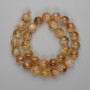 Citrine beads, smooth round 12mm, length approximately 38 cm