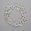 Rock crystal beads, unpolished stone, 8-12×7-8 mm, 5 mm +/- seed beads, 3 mm +/-, length 38 cm
